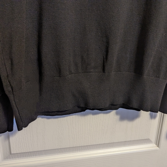 NWOT black cardigan with lace sleeves - Picture 4 of 9